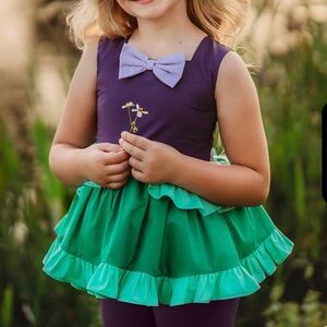 Only Little Once Mermaid Princess Peplum Top